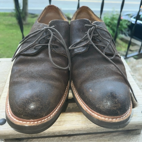 Sperry Gold Cup Oxford Distress Brown Size 11M Top-Sider 0579730 Deerskin Lining - Picture 3 of 11